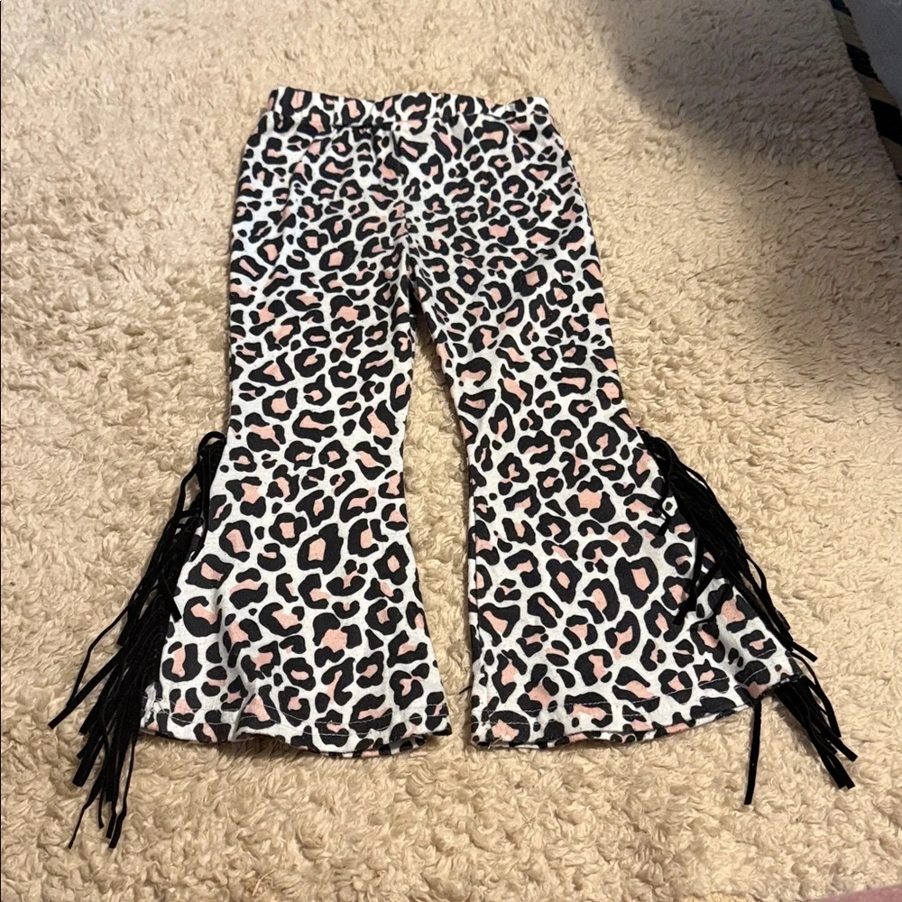 Toddler Grace & Emma Leopard Print Bell Bottom Leggings
